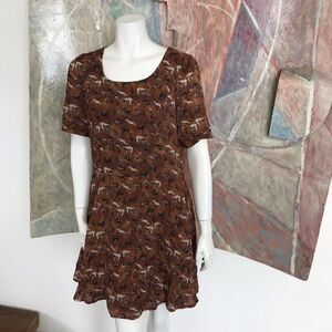 Kitson GG Northern Animals Shortsleeve Dress Small